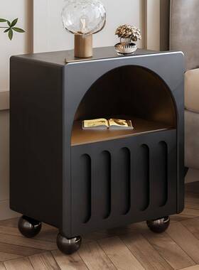 白色烤漆柜现床头柜简约2斗柜代卧室床边柜JTP网红艺术抽屉储物包