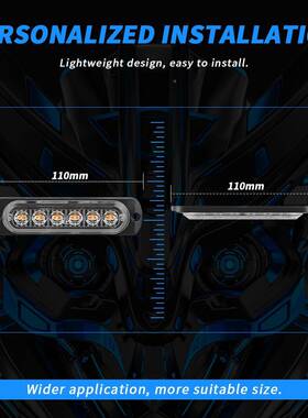D一X网Z汽车手控款12V-24V拖蓝四红中爆闪灯高亮大功6LED率底盘灯