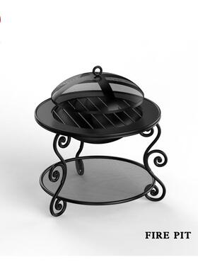 烤火炉盆室内取暖冬RC190077天木炭火炉便携式户外家用烤艺烧烤铁