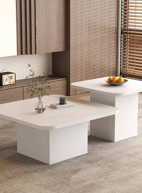 ZVT茶几客厅组家用户型20玻25新款中古风方形大小边小几合璃地台