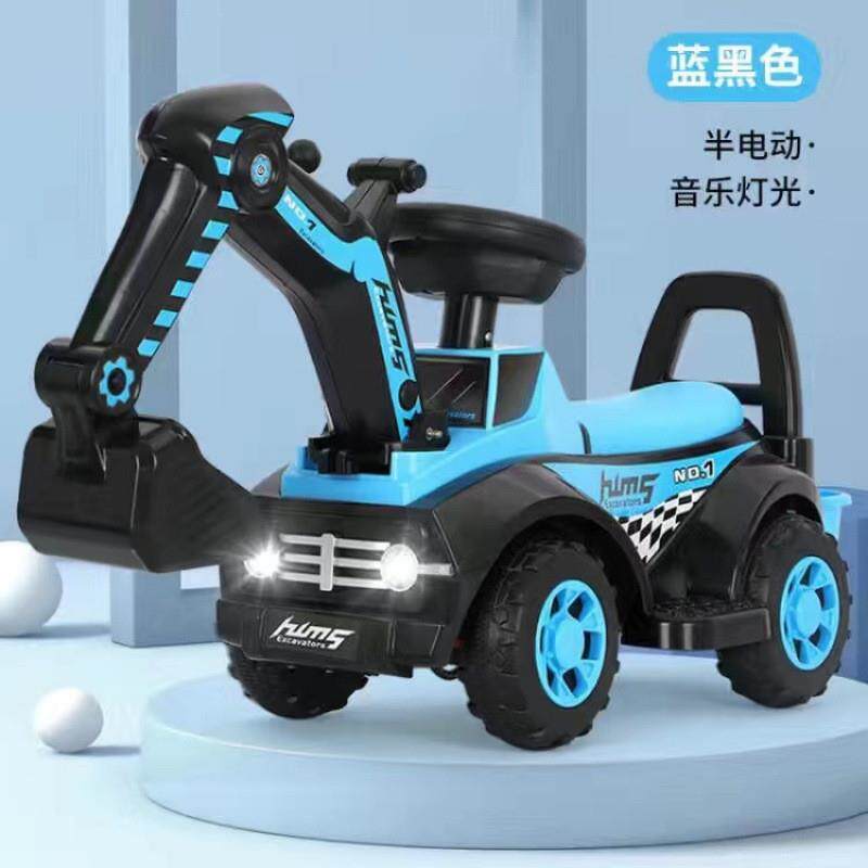 y5438儿电童电动挖机男p孩玩具车挖土机可坐人可骑超大掘号钩机充