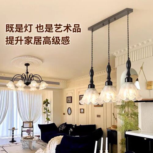 法式复古客厅吊灯大厅卧室主灯2025新款美式大气餐厅灯中古风灯具