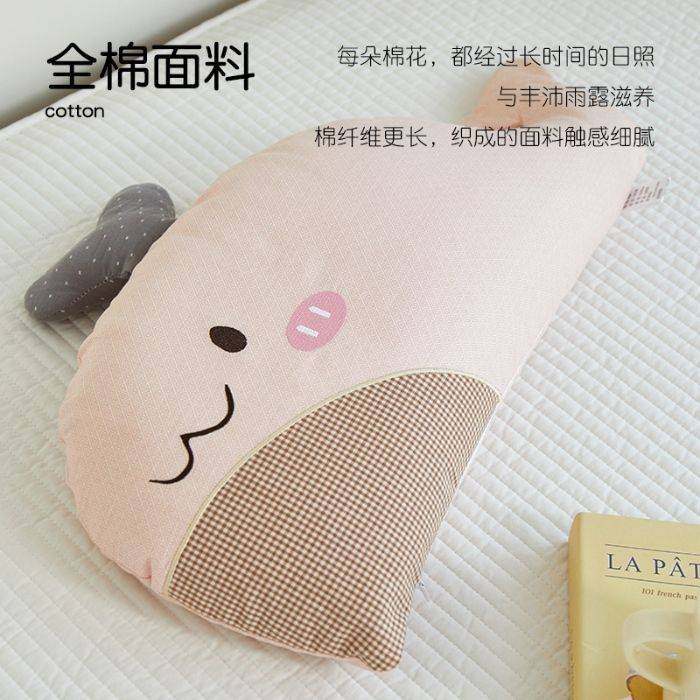 2025新款婴儿卡通儿童荞麦枕靠枕宝宝枕头枕芯可拆洗定型枕鲸鱼