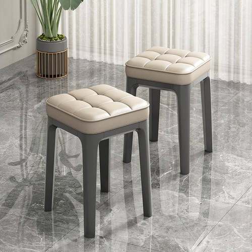 简约实木凳J子家用梳餐桌凳板凳G47/32餐厅餐椅纳高凳子轻奢妆凳