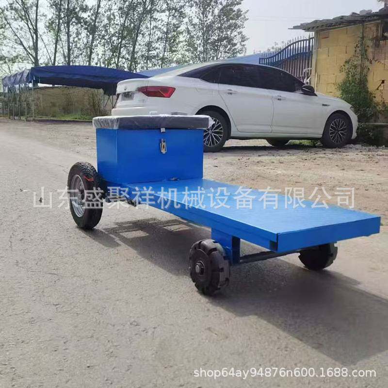 盛聚祥大棚用拐弯轨道车 棚内运菜小车 平板遥控电动运输车