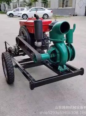 柴油手推抽水泵水便携式柴油动力水泵市给排寸推车抽DEK6水城机