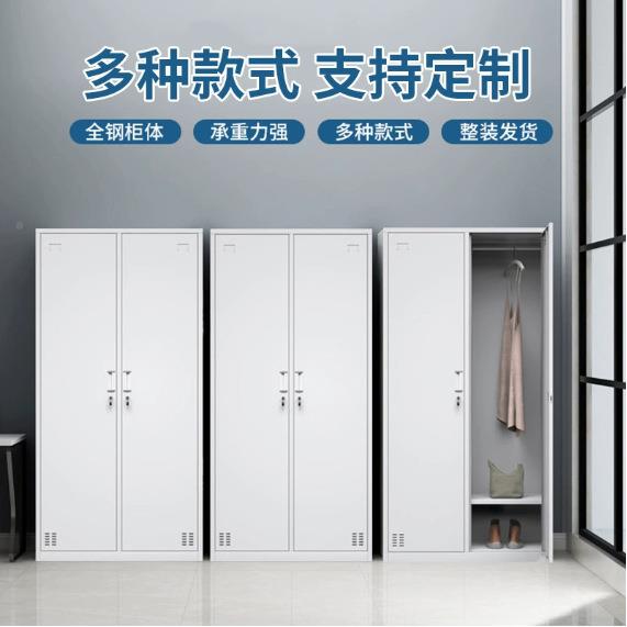 更衣柜员工储物柜宿舍带换柜铁1800mm*9皮存收衣纳柜多门锁档案放