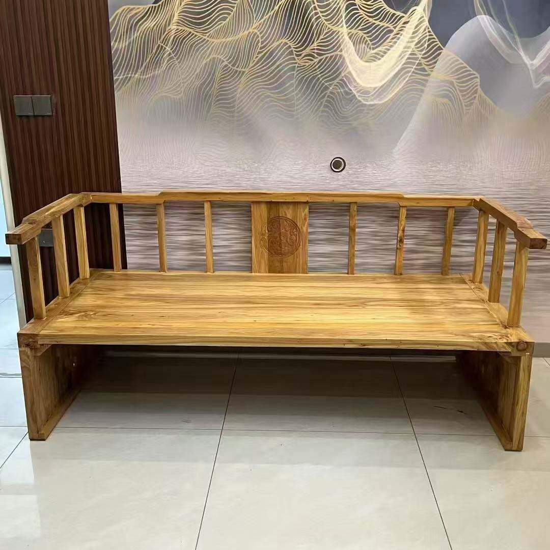 老榆木罗汉床中式实木沙发椅仿古民宿家具休闲躺椅禅意榫卯贵妃榻