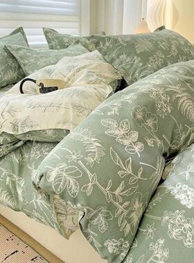 卡通宿舍三被件床套加厚亲肤植物棉单四件套套床斜EEU纹单