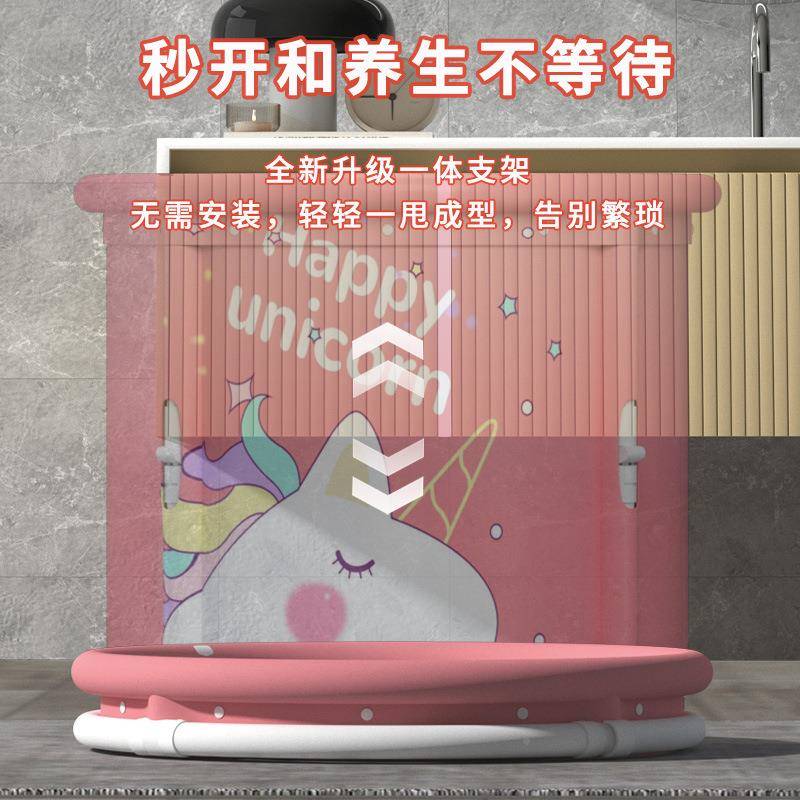 德号泡澡成人折厚叠浴桶加冬天泡浴洗澡桶家用国全身桶Fhzhxuzm沐