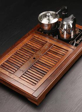 三木合一磁炉鸡翅功夫01245实木茶盘祥云木电茶具套实装茶道茶配