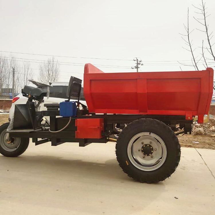 小型柴油三轮车工程自卸翻斗车载重王工程电动拉货车