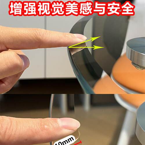 钢化玻璃圆桌阳台桌圆形玻璃桌家用小圆桌阳台小茶桌一桌二椅组合