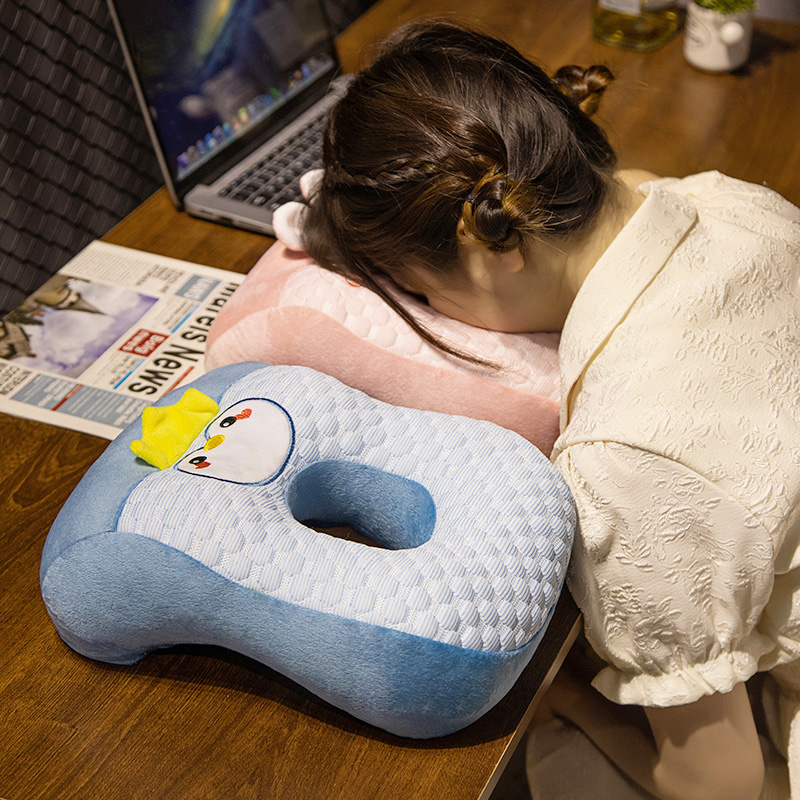 冰丝豆豆午睡枕办公室上班用趴桌子睡觉枕午休枕学生透气趴抱枕头