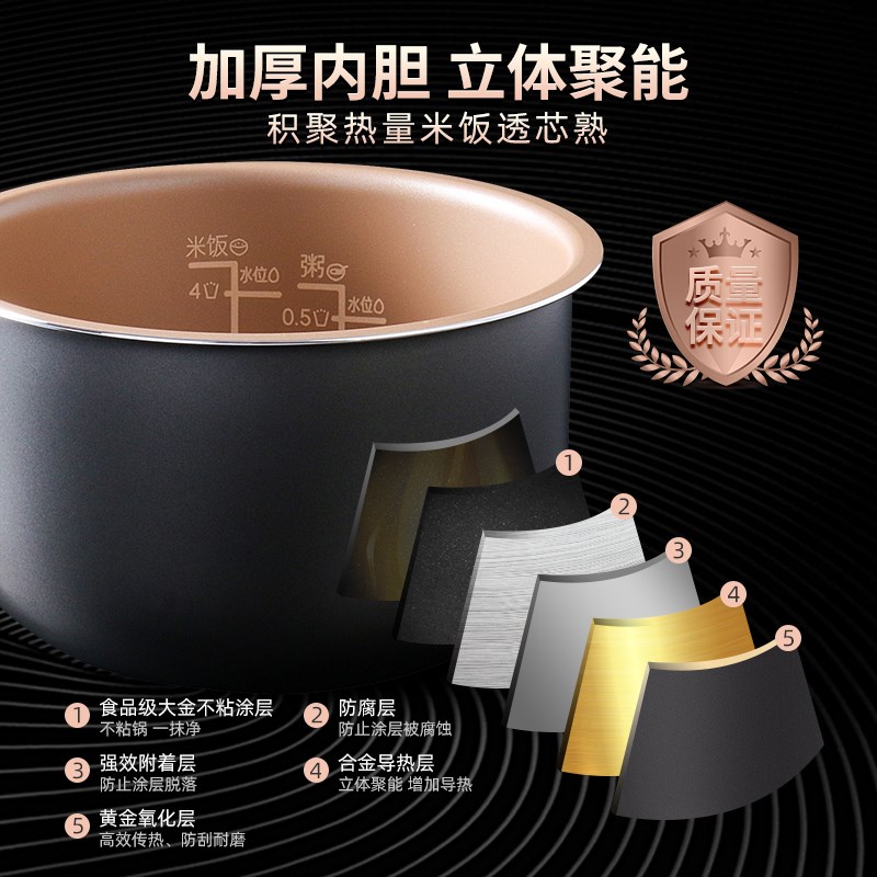 适用于惠而浦电饭煲内锅WRC-CS201Y食品级不粘涂层2L内胆锅胆配件
