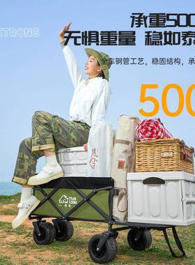 营推车露营地车拖外车户儿摆童可躺野营摊快递手拉TL-HKTC2推车野