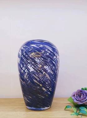 现代简约紫紫晶色水色玻花璃瓶创意水培容器花插玻璃2108饰品白菜