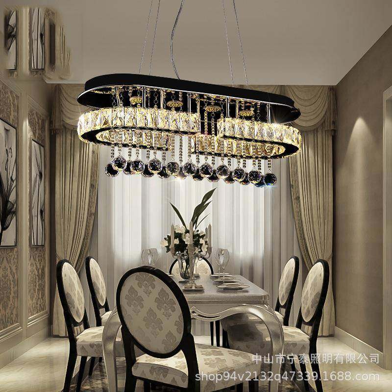 餐吊灯简d约现厅代le37696创意餐吊吧灯具智能长方形轻奢台饭厅水