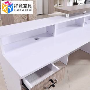 广东办公家具厂家公司前台接待台办公桌迎宾台服务台办公前台豪华