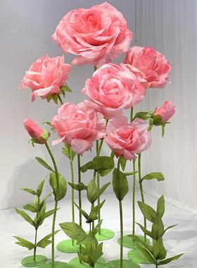 真花大纸花巨型bj56364纸艺花美橱窗陈装饰商场场型景布置手工仿