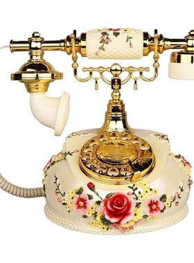 欧电话机仿创意时尚线家维多利亚用无插卡座机复古老式电话式办公