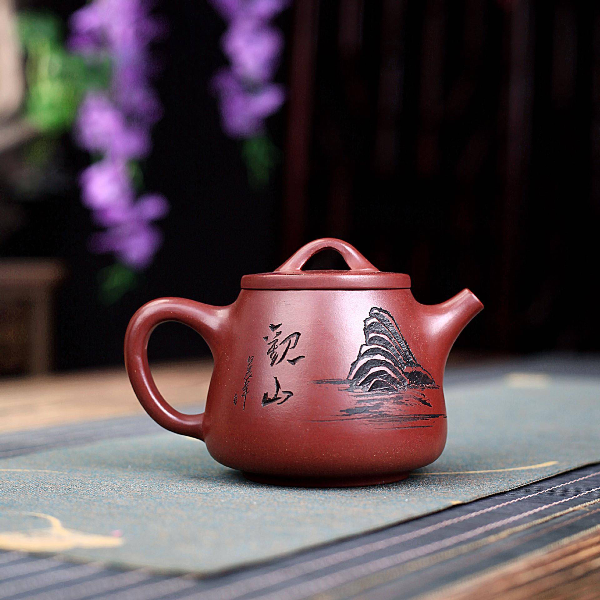 兴紫砂厂壶茶壶宜ABT茶具原矿龙血砂观山高石壶手工制作瓢家