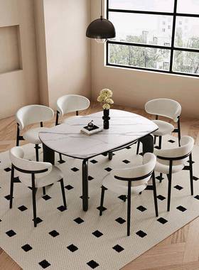 中古9482风折叠实木餐桌椅圆油2025新款奶古黑色美式法式伸缩复可