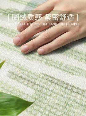 7X长条床几边地毯绿色客厅地毯室加F7677J7J厚床前沙发卧茶毯Y飘