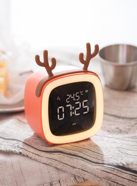 ?2TCF76S6ST9U萌能宠智闹钟学生用儿童女孩充电多功能522新款电子