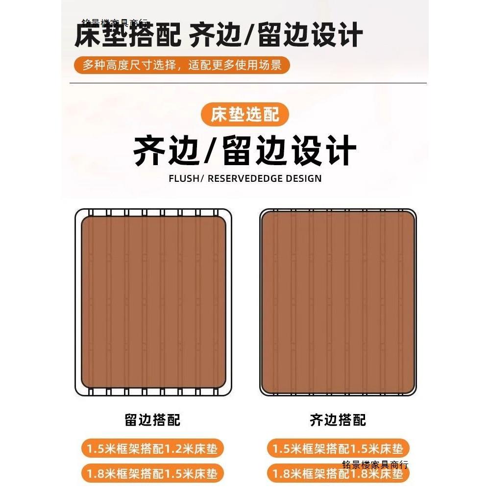 实木床双日式榻榻家米床架出租房骨架落地卧主人地台用防潮木无品