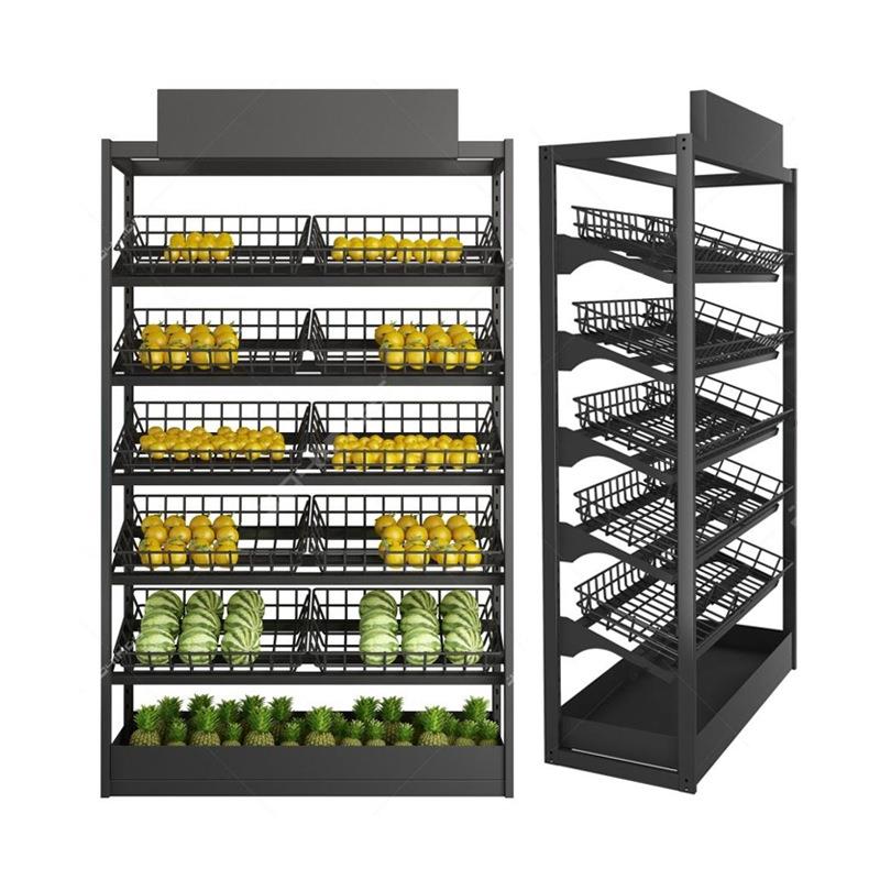 厂家直销市蔬超菜106水展示架水果店架菜品生鲜果铁架子五层货高