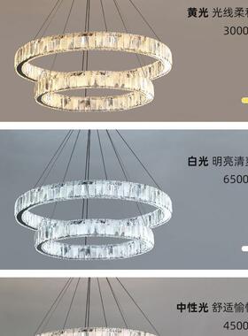 轻奢大灯楼梯灯吊长吊灯现代简约复式楼灯水晶灯吊别墅327挑空客