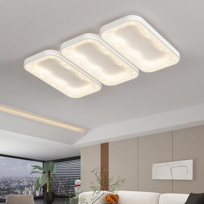 奶护油风全谱吸顶灯现代眼简51334约客厅卧室餐光厅灯奶酪全屋灯