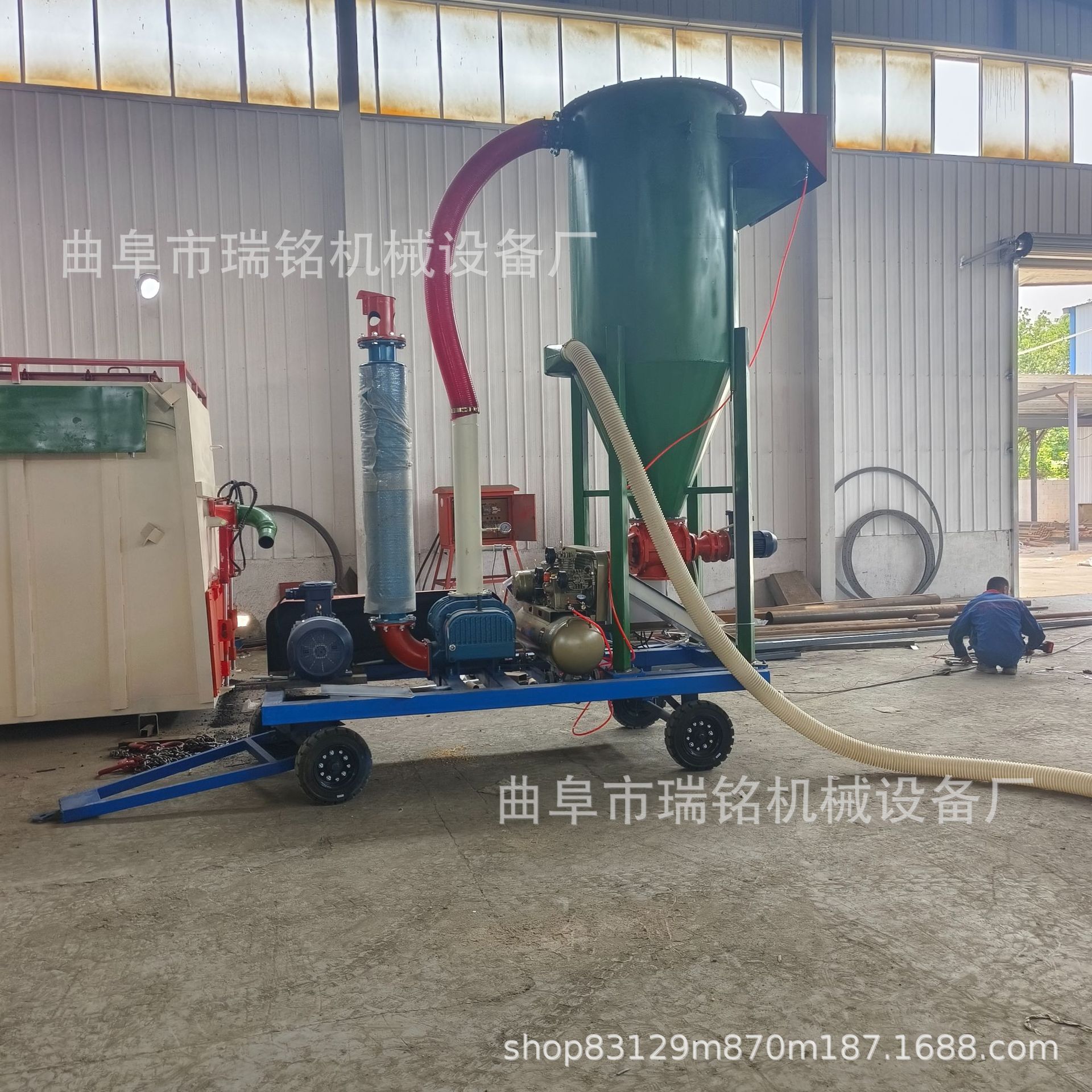 江苏150型移动牵引铁砂吸灰机