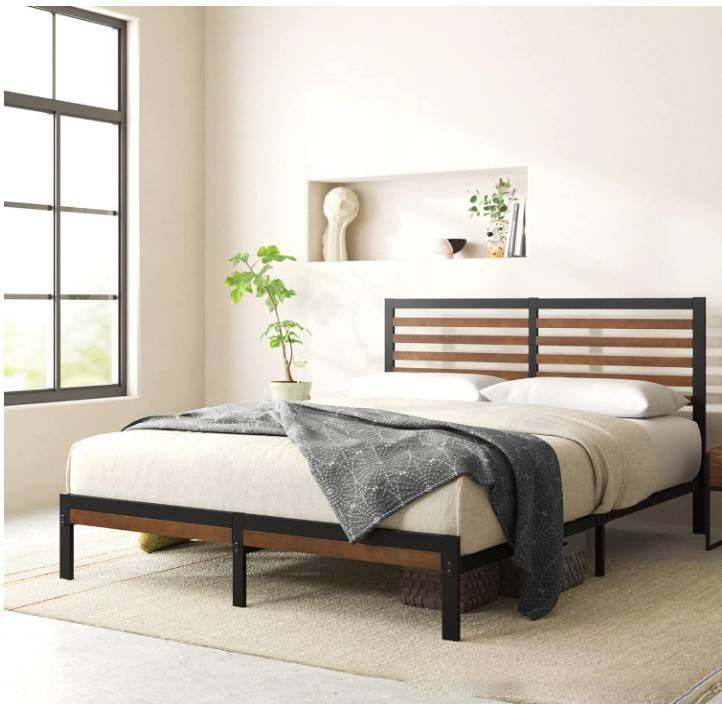 跨境爆款复古铁木床架全尺寸卧室单双人铁床高存储空间厂家直销,玩具/童车/益智/积木/模型,垂直悬浮玩具,淘宝优惠券,粉丝福利购,淘宝优惠卷