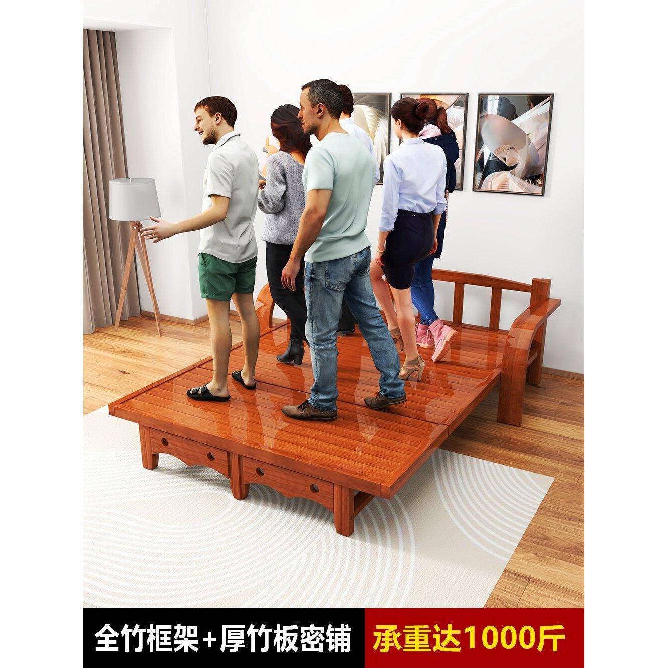 折叠床两用沙发LSM双易人家用休单人办公简经济型睡椅多室功能午