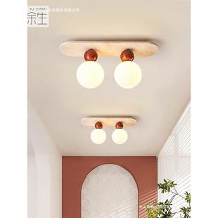 过奶油约风道现代简走廊设计师设小奶豆吸顶灯694计感玄关灯具