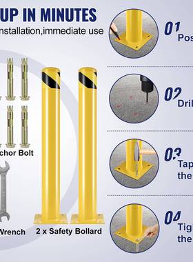VEVOR安全护柱全，36寸高英护柱，直457径45.英寸钢管安护柱