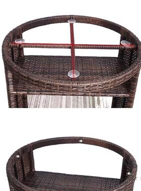 台阳藤11564台藤椅三件套户外合庭院组小桌椅休闲茶几室外露网红