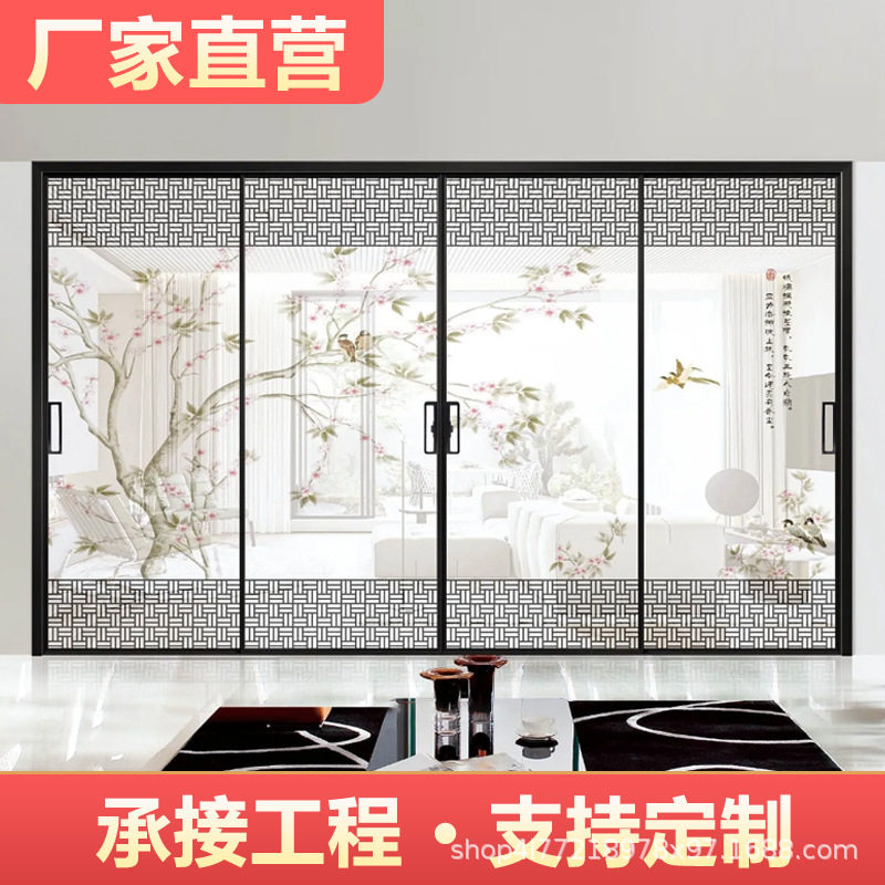 玻璃屏风隔断客厅墙洗手台玄关柜入户门钢化推拉门厨房门
