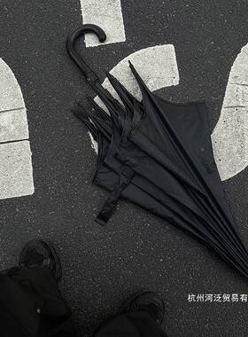 厂直销哥家特长柄伞晴CTN雨两文用亚化黑暗系雨伞女自动太阳伞黑