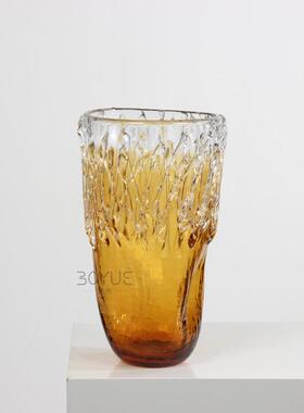 现代古复轻FVO奢琥花售楼珀处样板间客厅插花民宿酒店装瓶饰玻璃