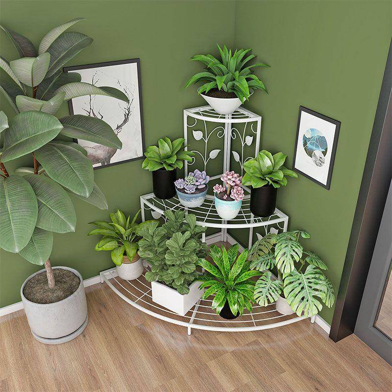 室欧式铁艺多架层花架内花盆架子阳台绿萝花架无品牌/花几客厅三