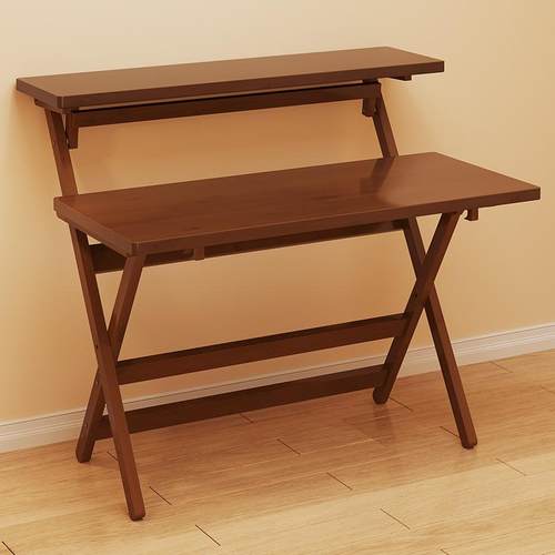 便捷学儿童习桌写家床用折叠简易书桌小户型卧室办公字桌边小002