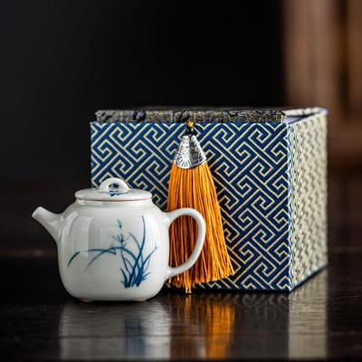 方壶有釉下手绘JNT---CH四方壶二人饮迷你小茶壶小品壶陶瓷泡茶壶