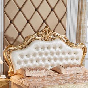 床式软头板1.8184米欧双人包床靠背法式床头烤漆公主床头儿童床锦
