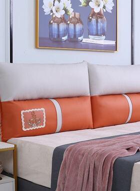 科靠布床头靠垫榻榻米双人床大枕洗免简约现代TSY软包床头技靠背