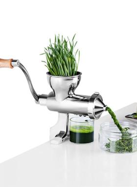 跨境3锈03274不钢手动小姜麦草榨汁机蔬菜麦苗生榴石家用手摇压汁