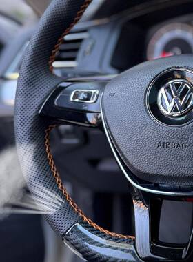 大众迈腾CC帕萨特速腾朗逸途岳探岳宝来探歌威然专用手缝方向盘套