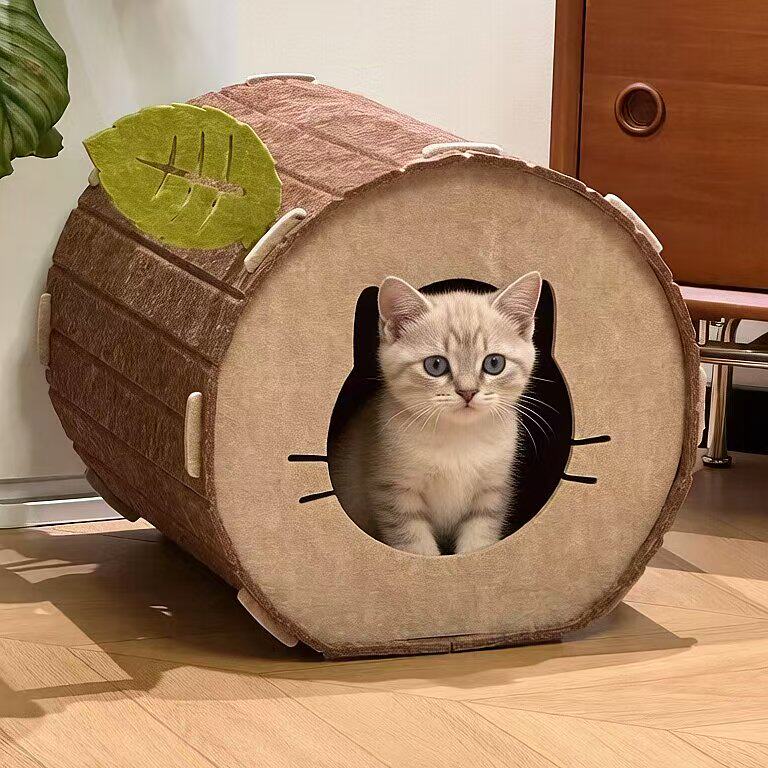 卡通树桩造型猫窝猫咪房子室内宠物用品猫屋（磨爪睡觉二合一）